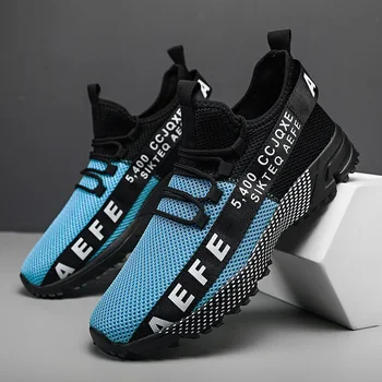 YRZL Леки обувки за бягане за мъже 2023 Мъжки дизайнерски окото ежедневни маратонки дантела нагоре мъжки открит спортни тенис обувки