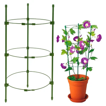 4pcs пластмасови растения катерене багажник плодове лоза цветя поддържа рамка за балкон височина творчески Fodable градинарство растение щанд