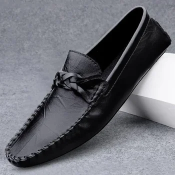 Tods Мъжка кожена пролет 2023 Нови бизнес мъжки обувки от висок клас Дишащи мъжки ежедневни кожени обувки