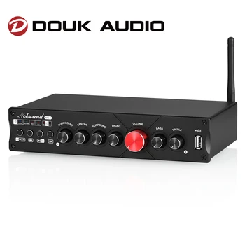 Douk Audio 5.1 канален цифров усилвател HiFi Bluetooth 5.0 приемник USB / COAX / OPT Усилвател за домашно кино с LDAC субуфер