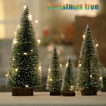 Коледна украса за дома Коледно дърво Cedar Desktop Малък коледен елх Настолен прозорец Комплект коледни украси