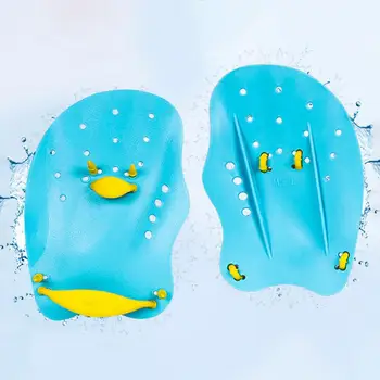 1 чифт пръст ципести ръкавици регулируеми професионално обучение плуване поза силиконови възрастни деца плуване гребла плуване