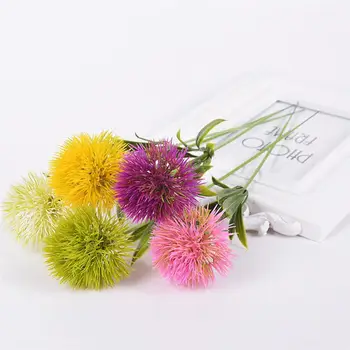 1pc Изкуствено глухарче растение декор реалистични изкуствени цветя фалшиво цвете за ваза Начало декор аксесоари за сватбено тържество