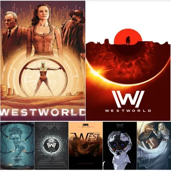 американско телевизионно шоу Westworld плакат платно печат живопис спалня проучване студио хол стена арт декорация